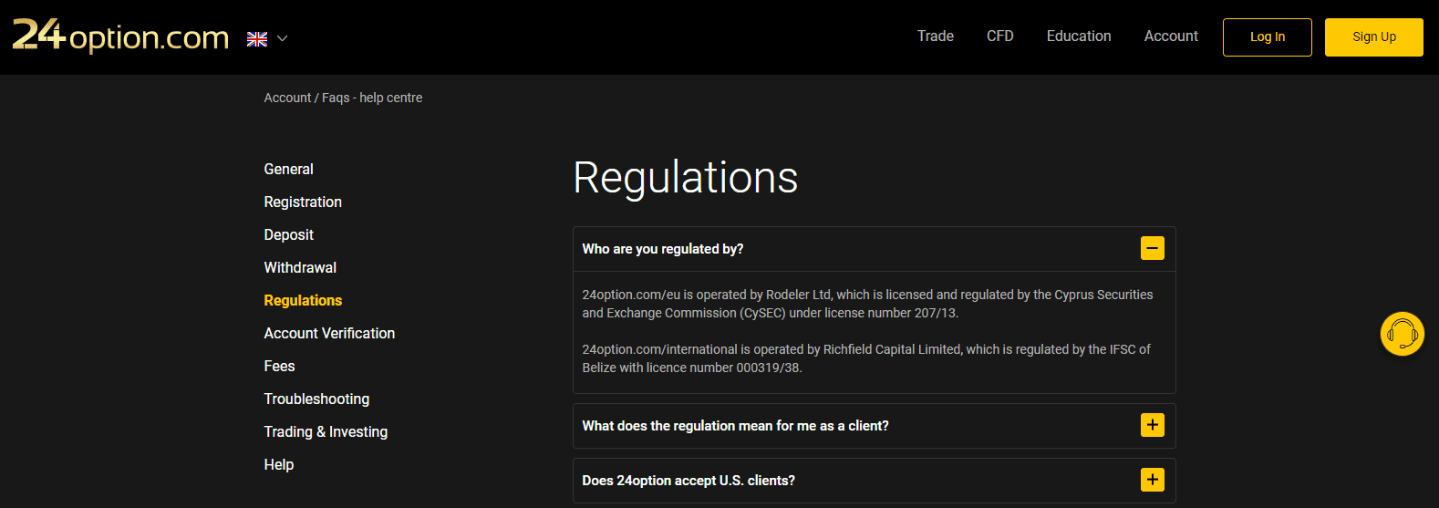 24Option Review Cysec regulation still showing 24Option Review Cysec regulation still showing